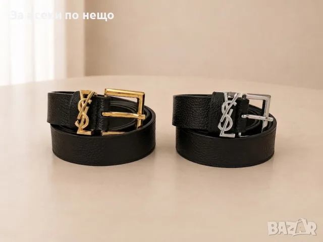 Yves Saint Laurent Колан - 2 Цвята На Логото И Катарамата Код SBF12