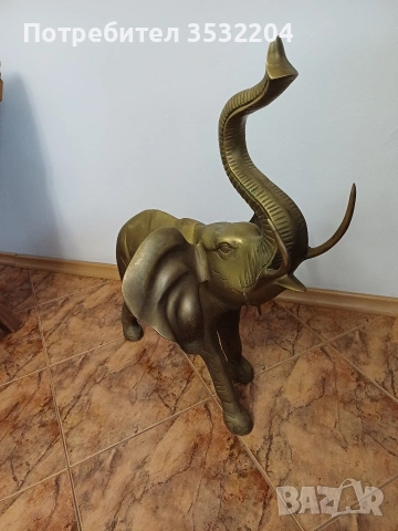 Голям бронзов слон, снимка 5 - Антикварни и старинни предмети - 53178736