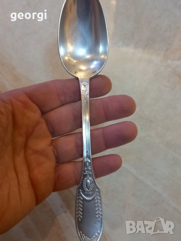Голяма сребърна лъжица, снимка 14 - Антикварни и старинни предмети - 39250212
