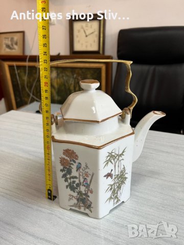 Винтидж японски порцеланов чайник. №4508, снимка 7 - Антикварни и старинни предмети - 42121483