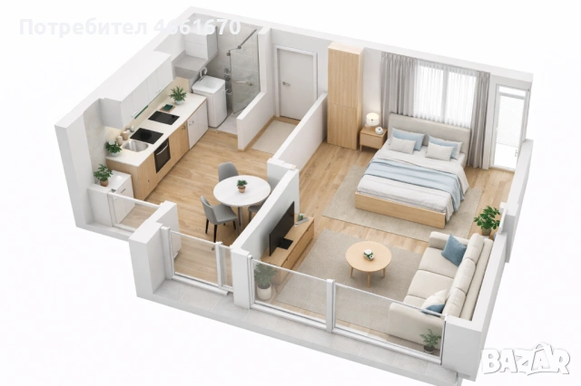 Едностаен апартамент в Кършияка