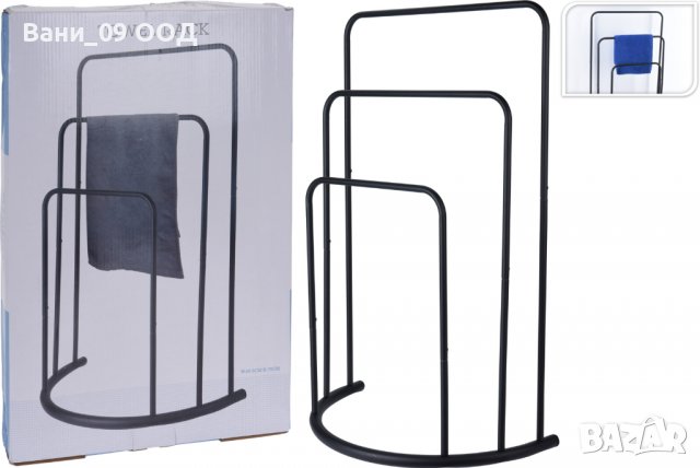 Метална поставка за кърпи за баня, снимка 2 - Етажерки - 37668429