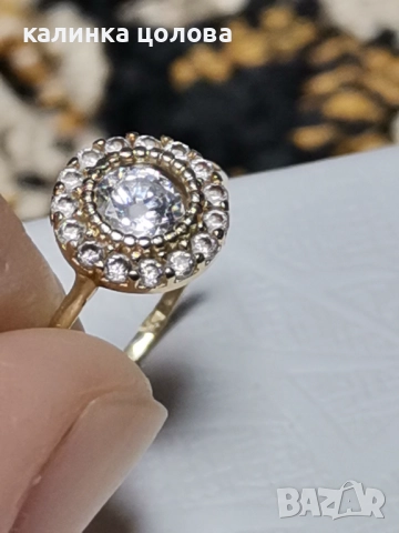 Златно пръстенче 14к /0.77г, снимка 8 - Пръстени - 52669297