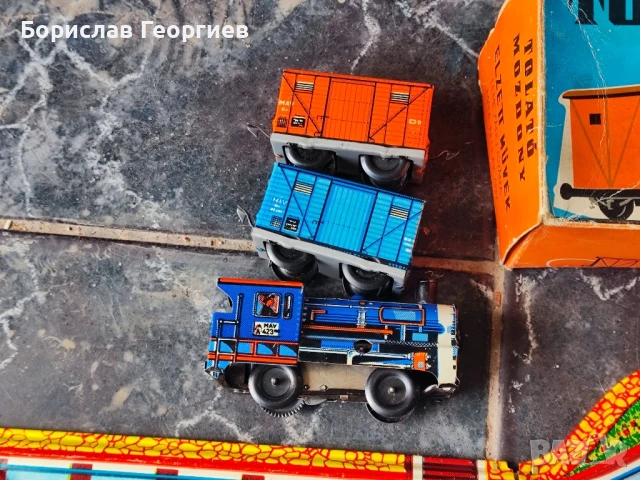 Стара ламаринена играчка влакче, снимка 2 - Колекции - 50850194