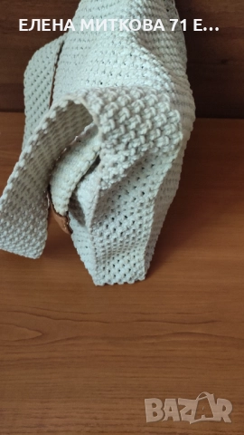 Дамска чанта плетена на една кука, снимка 4 - Чанти - 52829344