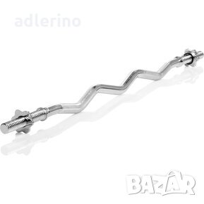 Комплект крив лост 120 см с тежести 55 кг(общо), снимка 3 - Фитнес уреди - 34149573