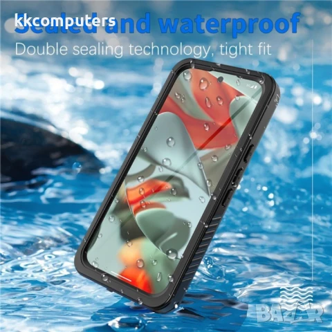 Google Pixel 9a REDPEPPER Водоустойчив / Удароустойчив Калъф + Скрийн Протектор – Черен, IP68, снимка 4 - Калъфи, кейсове - 50734160