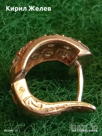 Блестящи сребърни обеци инкрустирани с няколко реда ЦИРКОНИЙ стил и елегантност 72741, снимка 5 - Обеци - 52881709