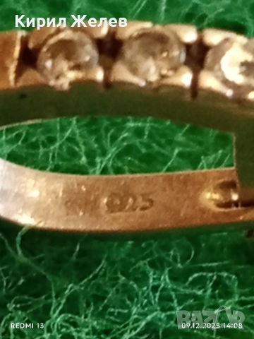 Разкошни скъпоценни сребърни обеци с искрящи цирконий 52455, снимка 3 - Обеци - 52707386