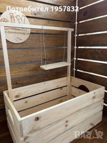 Бебешка щайга/ гардеробче за кръщене, изписване , подаръци от дърво, снимка 9 - Други - 48968246