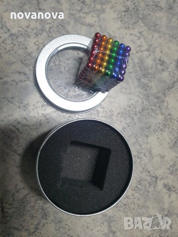 216 Магнитни Топчета (сфери) цветни  5 мм, в метална кутия, снимка 12 - Пъзели - 31426016