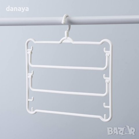 3673 Закачалка за поли и панталони на 3 нива, снимка 6 - Органайзери - 40491105