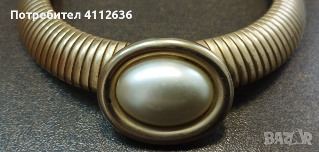 Елегантно колие в стил „Диор“ с голяма изкуствена перла, снимка 3 - Колиета, медальони, синджири - 53221211