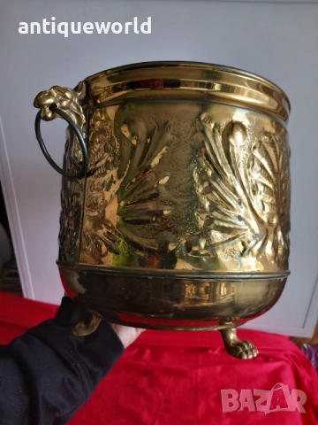 Драконови Глави, Голям Месингов Съд с Позлата, снимка 10 - Антикварни и старинни предмети - 52845808