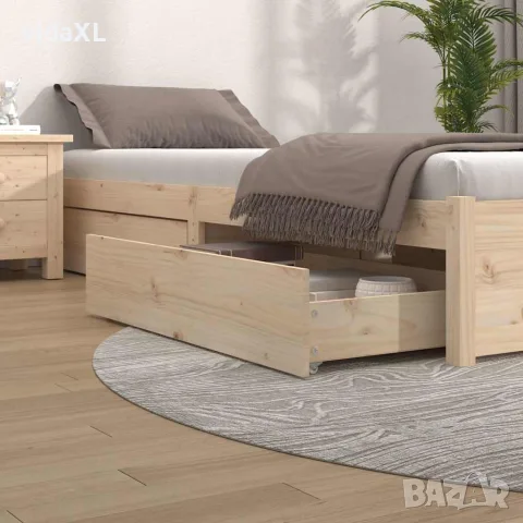 vidaXL Чекмеджета за легло, 4 бр, бор масив, снимка 2 - Ракли - 56147925