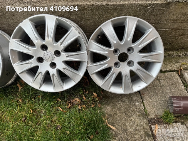 Джнти 15” Honda 4х100, снимка 2 - Гуми и джанти - 52798474