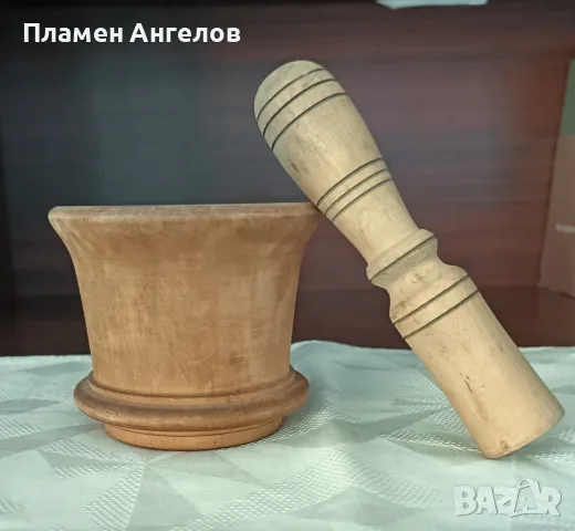 Старо дървено хаванче и кълцалник, снимка 5 - Прибори за хранене, готвене и сервиране - 51981865