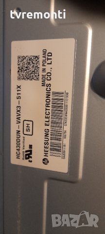 TCon BOARD AUO ,T430HVN01.A CTRL BD, 43T01-C09,, снимка 5 - Части и Платки - 34419956