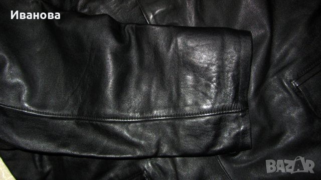 Черно кожено яке , снимка 4 - Якета - 34503247