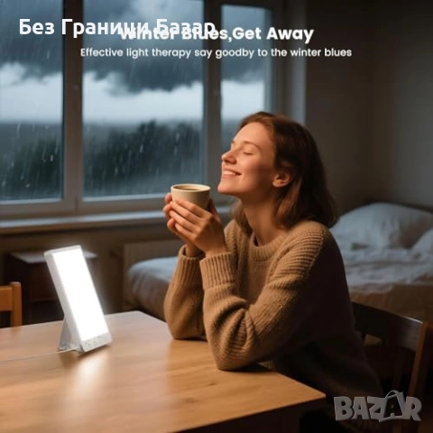 Нова тъжна SAD лампа 10 000 Lux светлинна терапия USB таймер памет, снимка 8 - Друга електроника - 53008390