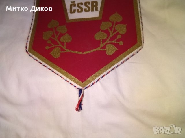 Дукла Прага футболно флагче от соца 250х175мм, снимка 3 - Футбол - 30072201