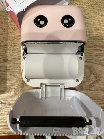 Термален принтер за етикети, термичен мини принтер, джобен студентски фотопринтер - розов и ментов, снимка 7 - Принтери, копири, скенери - 42464147