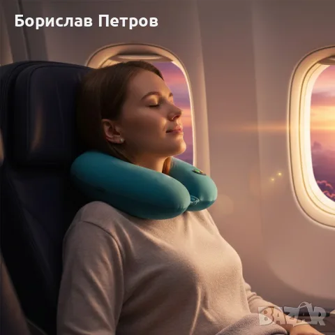 Масажна въглавница от мек дишащ материал / Размер: 30 х 30 х 10 см