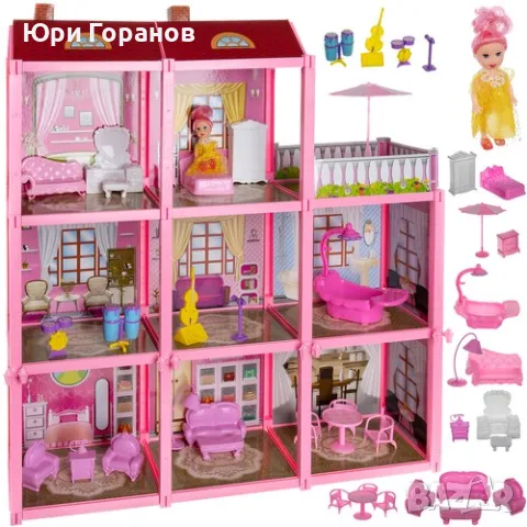 Къща за кукли Kruzzel 65 см - само един наличен, снимка 6 - Кукли - 49549366