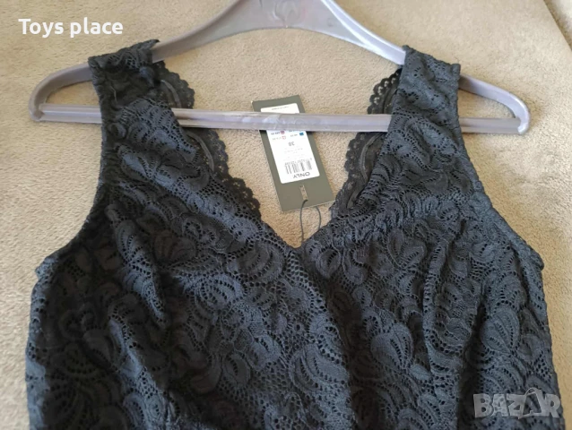 S/M Нова Маркова рокля Only, черна дантелена рокля, официална рокля за повод, снимка 10 - Рокли - 50725274