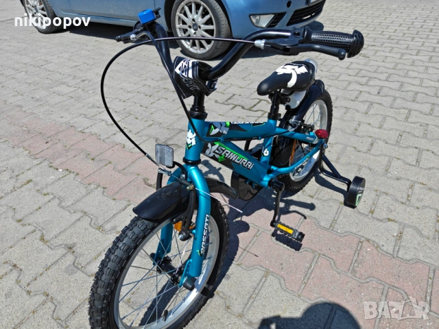 BG Детски велосипед 16" SAMURAJ син, снимка 7 - Велосипеди - 54334310