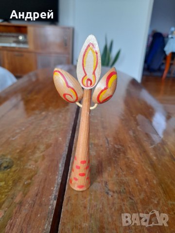 Стара дървена фигурка #10, снимка 2 - Колекции - 42483691