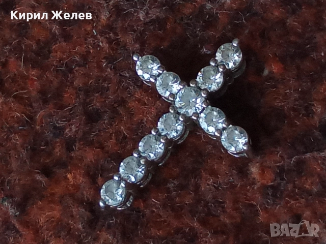 Старо сребърно кръстче 44366, снимка 8 - Колиета, медальони, синджири - 52360558