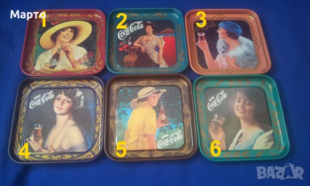 Ретро стил ламаринени подложки на Кока кола 6 бр различни