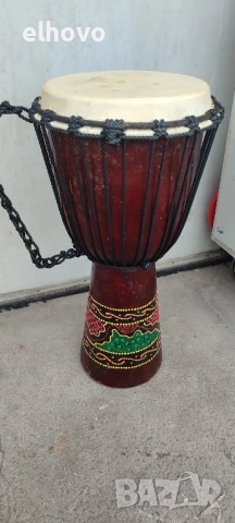 Голяма тарамбука, джембе, снимка 2 - Антикварни и старинни предмети - 52559302