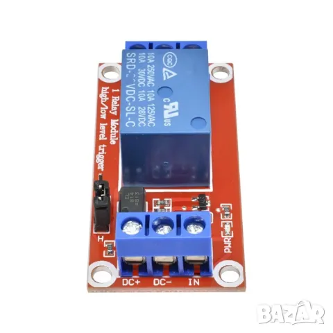 Едноканално реле 5V задействане на високо и ниско ниво, снимка 5 - Друга електроника - 49592533