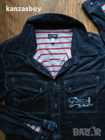 armani jeans - страхотна мъжка риза, снимка 3 - Ризи - 31035551