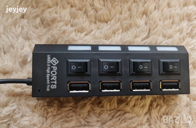 USB hub, снимка 6 - Кабели и адаптери - 42457973