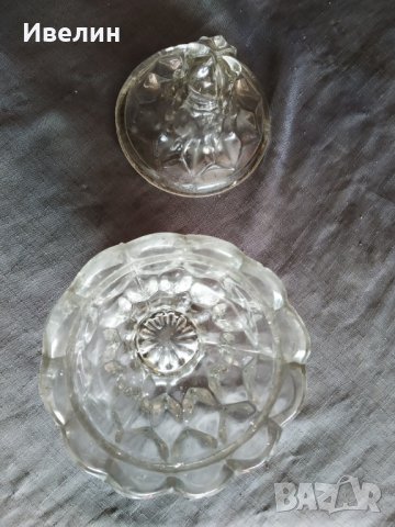 стара кристална захарница,бонбониера арт деко, снимка 2 - Антикварни и старинни предмети - 29576045