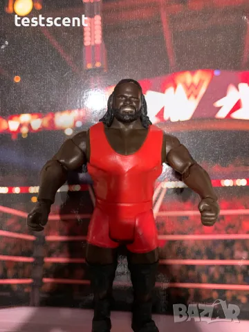 Екшън фигура WWE Mark Henry Марк Хенри WSM figure играчка Mattel Red, снимка 6 - Колекции - 48939001