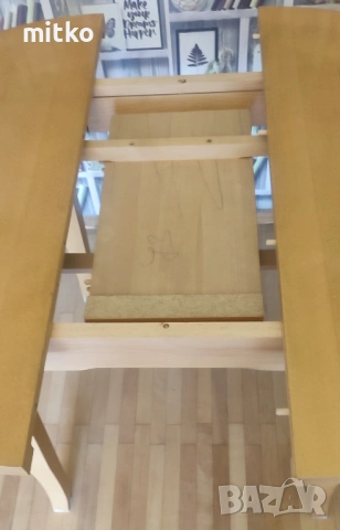 Кръгла маса – разтегателна, масив, снимка 4 - Маси - 54092312