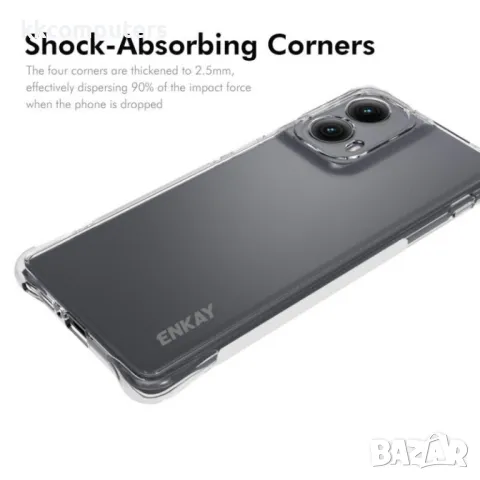 Motorola Edge (2024) 5G Удароустойчив ENKAY Силиконов Калъф и Протектор, снимка 2 - Калъфи, кейсове - 49920131