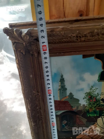 Рисувана с масло репродукция на картина на Carl SPITZWEG, снимка 6 - Антикварни и старинни предмети - 51368699