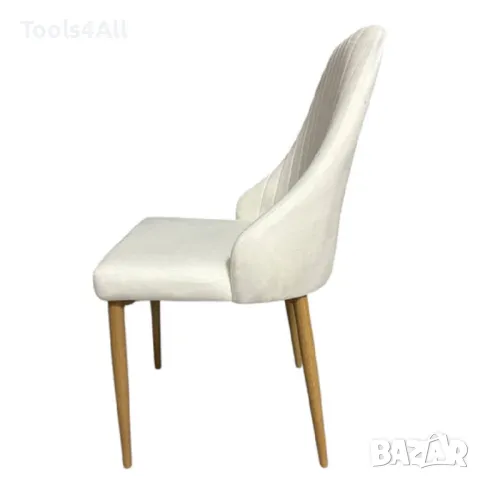 Трапезен стол "Елина" кадифено покритие, 3 цвята, снимка 6 - Столове - 49183807