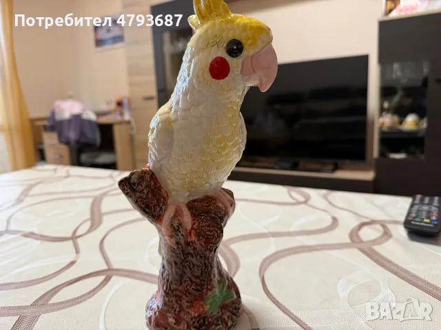 Порцеланов папагал Корела, снимка 3 - Антикварни и старинни предмети - 56344320