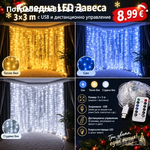 Коледна завеса. 