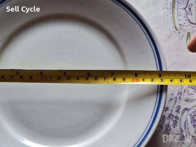 ✅БЪЛГАРСКИ ПОРЦЕЛАНОВИ ПЛИТКИ ЧИНИИ - 1962 г. 2 броя❗, снимка 4 - Чинии - 51102964