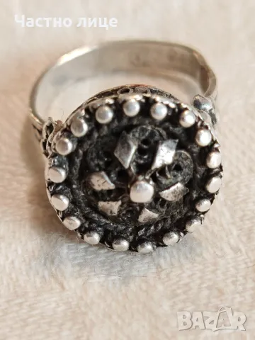 Оригинален Сребърен Пръстен Корона Царство България 1930те г