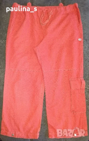 Два различни броя / Дънкови панталони с широки крачоли и червен карго , снимка 9 - Дънки - 26358844
