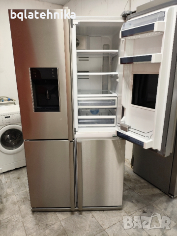 уникален иноксов хладилник с фризер, снимка 4 - Хладилници - 44638531
