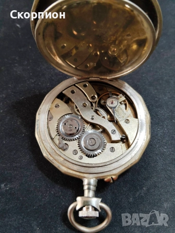 Швейцарски джобен часовник - ARGENTAN CHROME DEPOSEE, снимка 15 - Джобни - 50527124